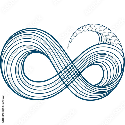 Endless possibilities unfold with this stunning infinity symbol, a modern twist on timeless connection and everlasting concepts