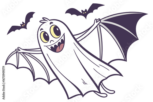 Boo Time Halloween Ghost, Witch with Pumpkin, T-Shirt Design.