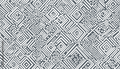 geometric abstract monochro...