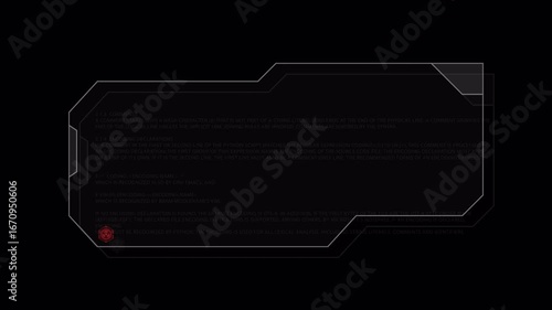 Wallpaper Mural Futuristic HUD Display: Dynamic Code Analysis, Encoding Declarations, and Digital Warning Interface Torontodigital.ca