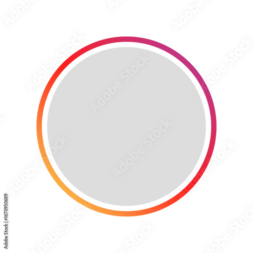 circle profile frame story or live broadcast vector