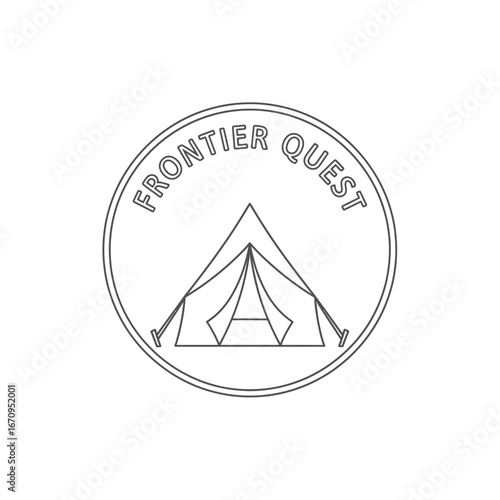  frontier adventure exploration, logo design illustration 