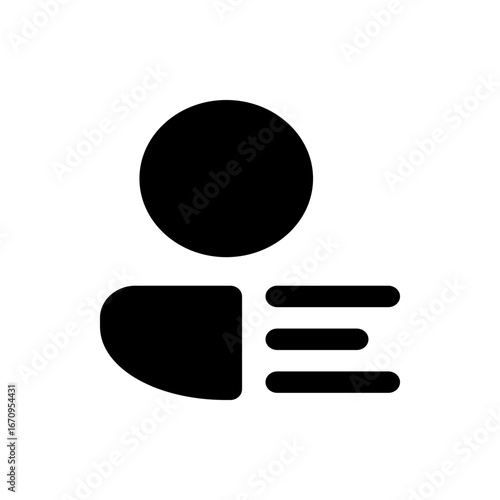 Black silhouette of three connected figures in a hierarchical structure on a white background display icon
