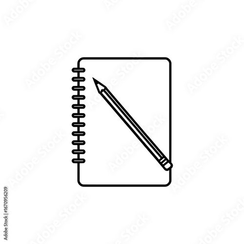 Artistic Notebook and Pencil Setup