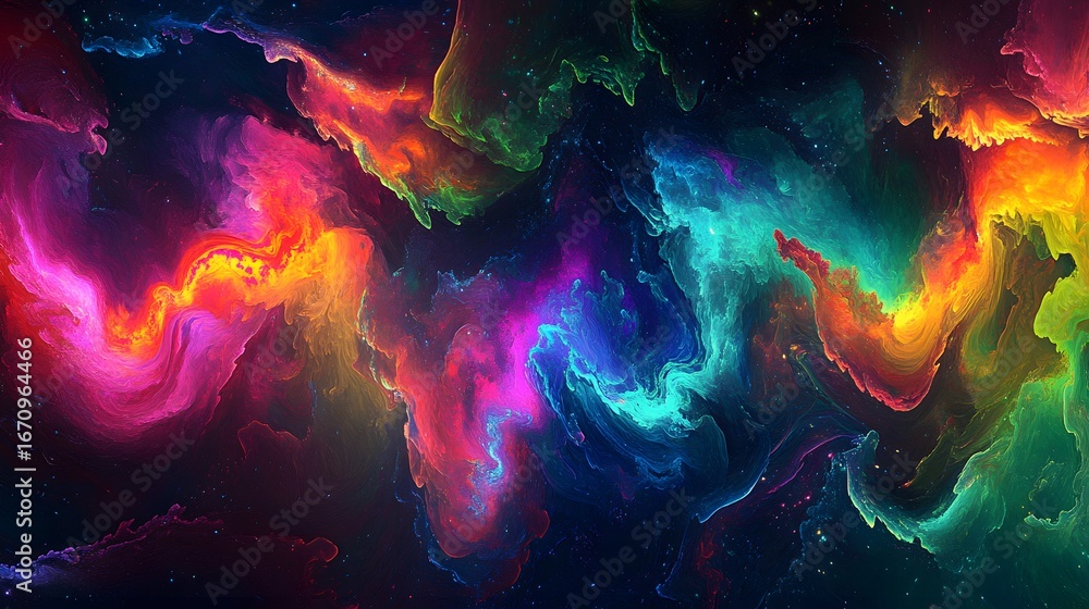 Fototapeta premium Vibrant abstract design with swirling colors.