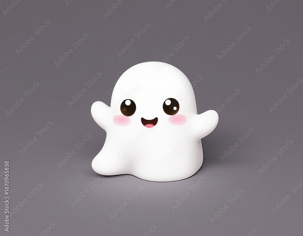 Obraz premium 3Dグラフィックのかわいいおばけのイラスト