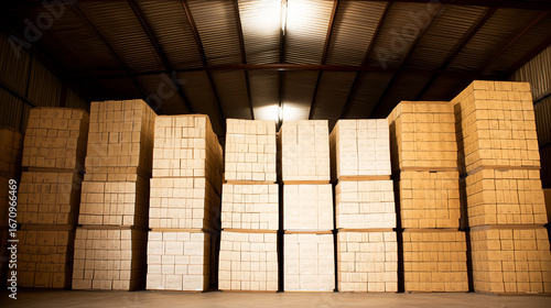 stack of books in a library