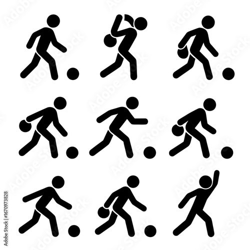 Bowling Player Silhouettes