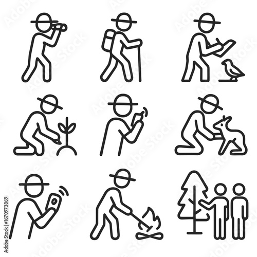 Wildlife Protection and Park Management Icons