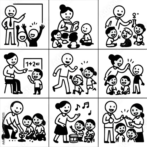 Teaching Kids and Education Icons