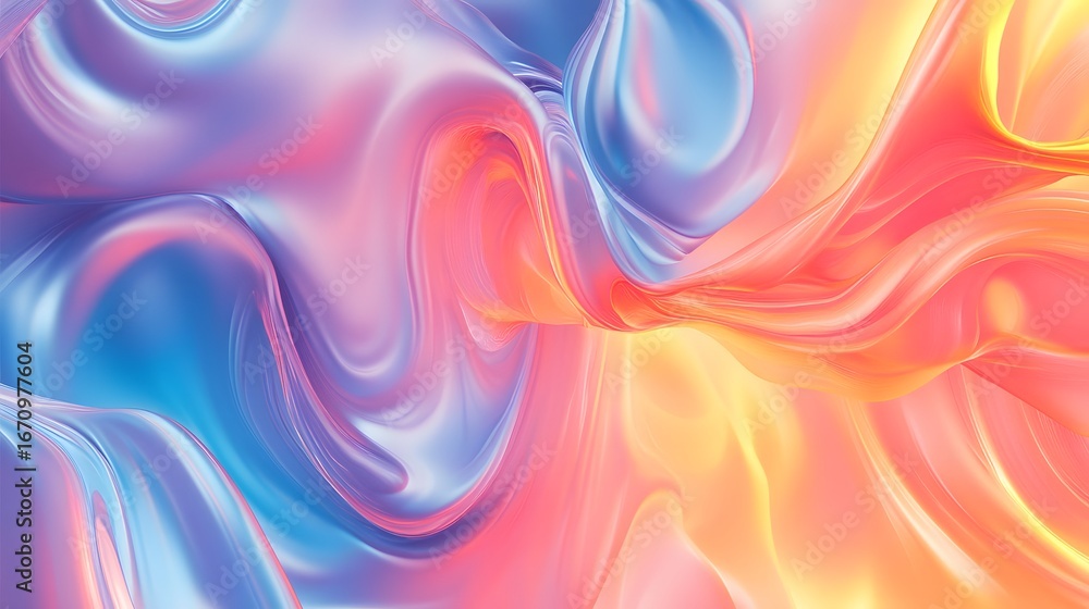 Fototapeta premium Abstract design of flowing, vibrant colors.