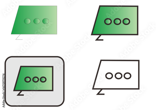 Versatile Chatbot Icons Green, White, and Outline Variations