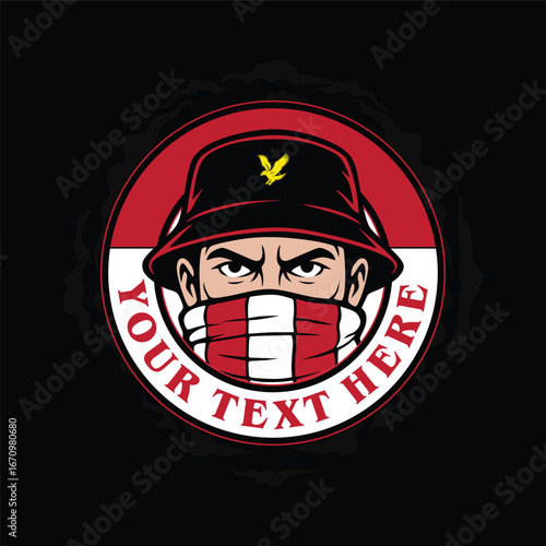 sticker ultras hooligan hooltras logo vector design