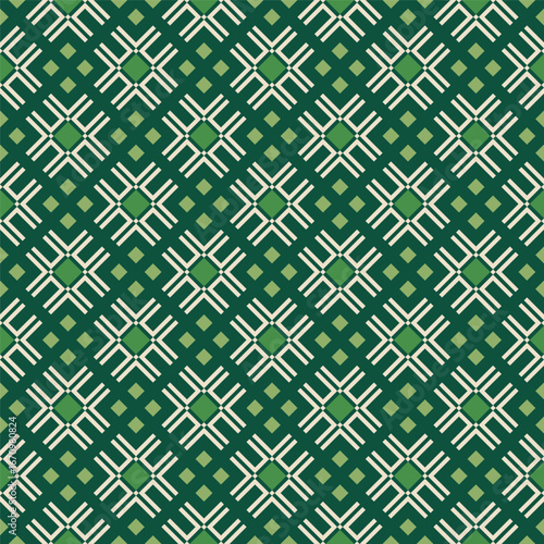 Geometric Tile Decorative Crossover Shape Seamless Surface Texture Pattern