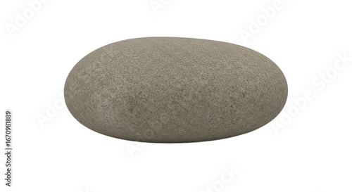 Closeup of a smooth round pebble isolated against a black background