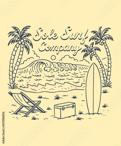 design vintage retro tshirts with handdrawn illustrations and outdoor clothing