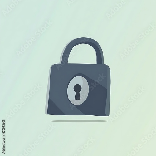 Isolated Padlock Illustration Security Concept