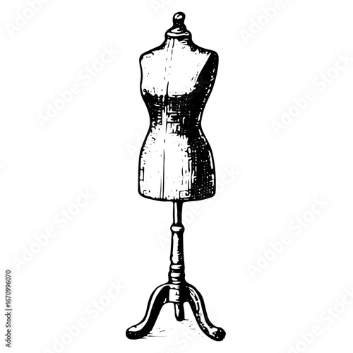 Vintage Dress Form Mannequin for Sewing and Fashion Design