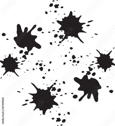 Blood Silhouette Splits Abstract Dark Art