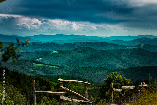 mountain landscape with clouds