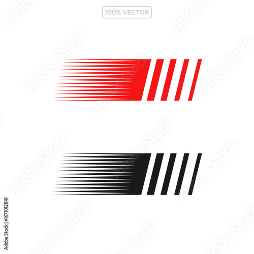 Futuristic Speed Motion Logo Vector Template transparent background