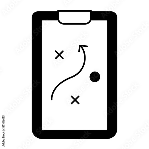 Strategy clipboard black icon