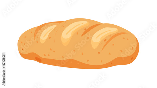 Golden brown artisan bread loaf with scoring bakery baked