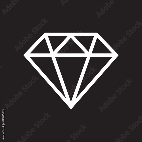 Clean Cut Diamond Icon Representing Luxury Purity and Enduring Strength