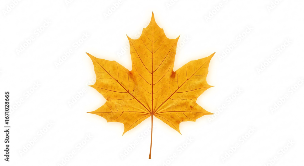 Fototapeta premium Autumn Maple Leaf Isolated on White Background