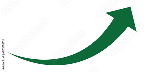 Green curve arrows icon. Green arrow curve direction vector. Curved arrow sign. Set of long green curve arrow icon vector. Arrow icon for your web site design, logo, app, UI. Green up. Eps 10. 
