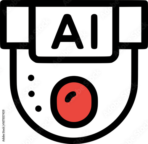 AI Badge Icon AI CCTV ICON