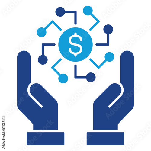 Fintech Service Dual Tone Icon Element For Design