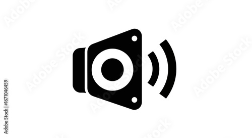 Speaker icon with sound waves emanating from it, indicating audio output.