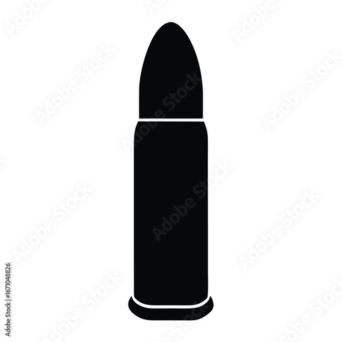 Black bullet projectile ammunition cartridge