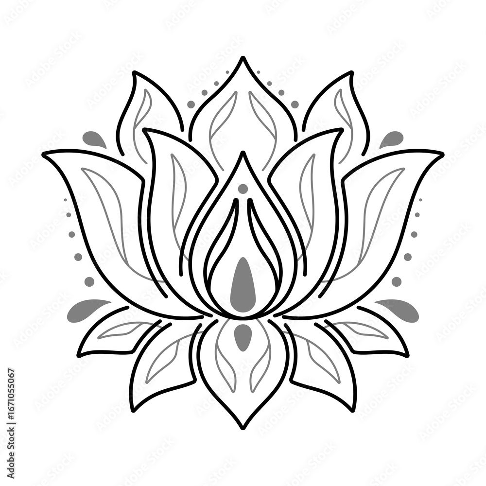 Fototapeta premium lotus flower vector