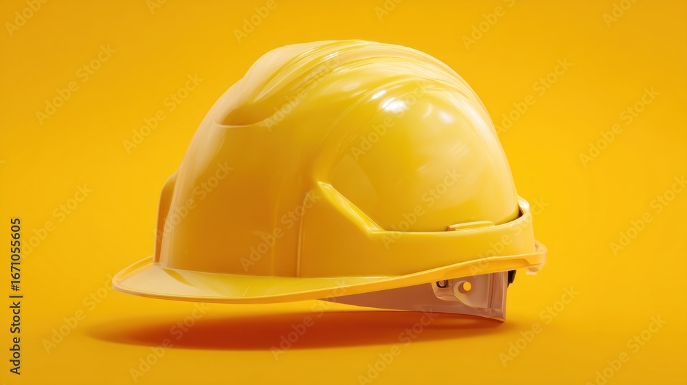 Fototapeta premium Bright yellow safety hard hat