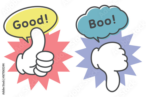 グッドとバッドのハンドサイン