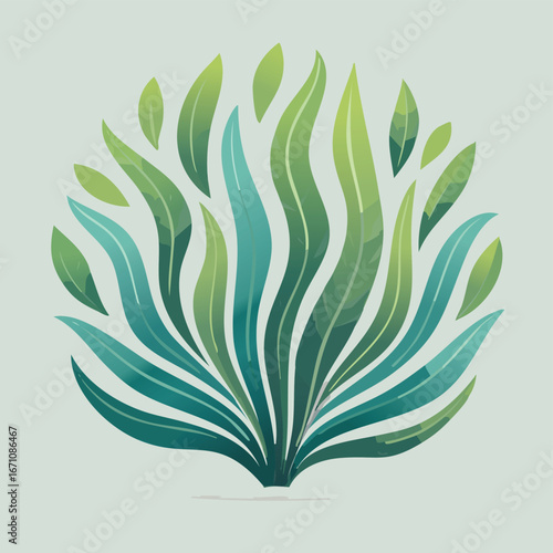 Seaweed​ vector icon illustration with clean, modern detail and balanced composition.