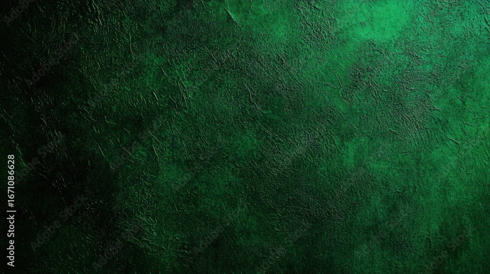 Fototapeta premium A textured green surface with variations in light and shadow, creating a dynamic and visually interesting backdrop.