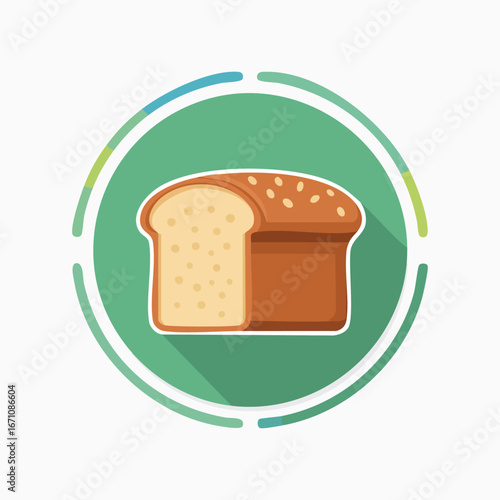 Multigrain Bread vector icon illustration with clean, modern detail and balanced composition.