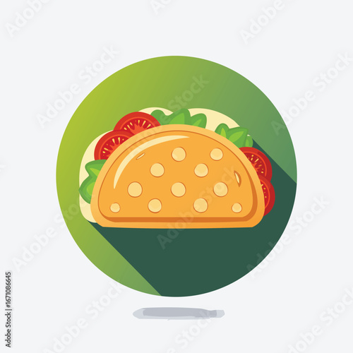 Pita Bread vector icon illustration with clean, modern detail and balanced composition.