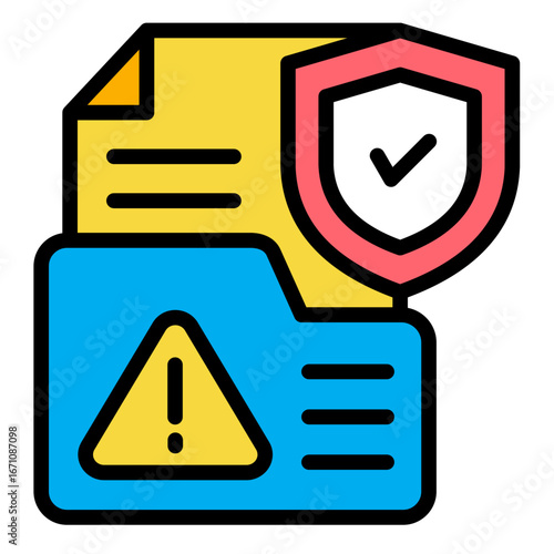 Document-Shield Color Icon