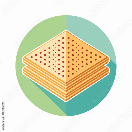 Matzo vector icon illustration with clean, modern detail and balanced composition.