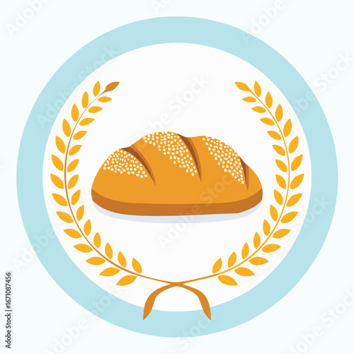 Challah vector icon illustration with clean, modern detail and balanced composition.