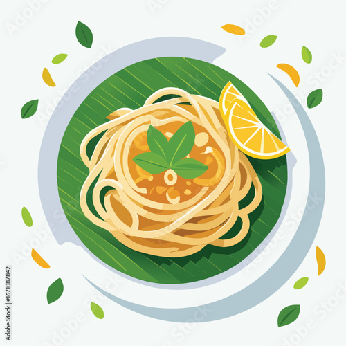 Pad Thai vector icon illustration with clean, modern detail and balanced composition.