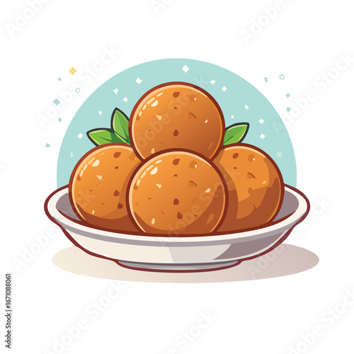 Meatballs vector icon illustration with clean, modern detail and balanced composition.