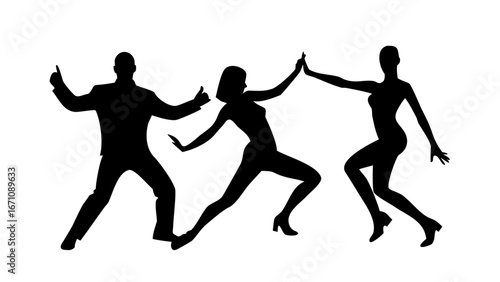 Couple dancing elegantly with flowing movements dancers