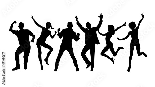 Energetic dancer performing a dynamic move silhouette
