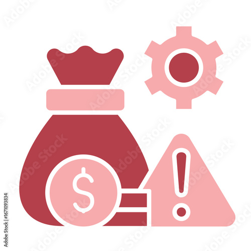 Bank red icon