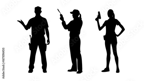 Minimalist Black Silhouette of a Dog animal